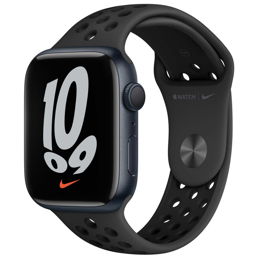 - Apple Watch Series 7 GPS 45mm Aluminum Case with Sport Band Midnight/Anthracite/Black  / 