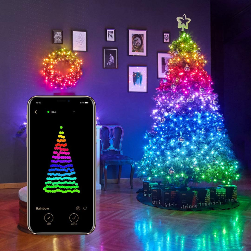   Twinkly Strings RGB 175 LEDS Bluetooth/Wi-Fi Gen 2 14   iOS/Android   TWS175SPP-BEU