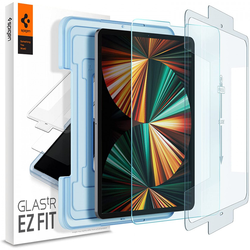 Защитное стекло Spigen Tempered Glass Screen Protector Glas.tR EZ FIT для iPad Pro 12.9&quot; 2018-22 прозрачное AGL02809