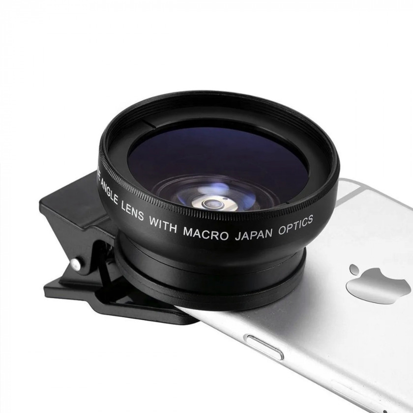 Комплект объективов Adamant Macro-Lens Macro + Fisheye для смартфонов черные