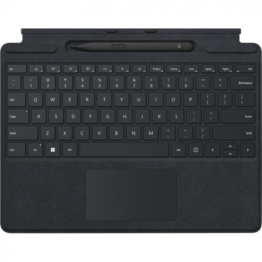 Обложка с клавиатурой Microsoft Surface Pro Signature Keyboard with Surface Slim Pen 2 Black для Microsoft Surface Pro X/Pro 8 черная ENG/RUS 8X6-00001