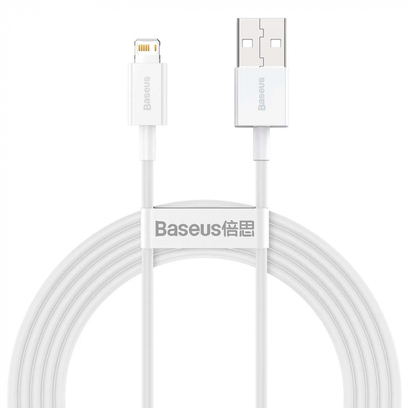 Кабель Baseus Superior Series Fast Charging Data Cable 2.4A USB - Lightning Cable 2 метра White белый CALYS-C02