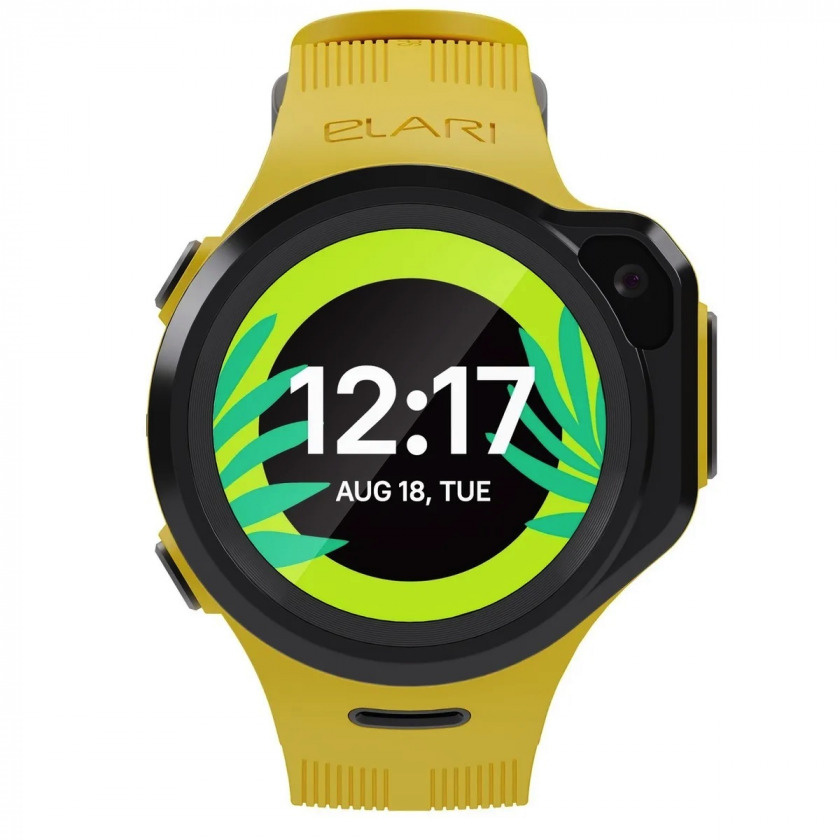 Детские смарт-часы с GPS/LBS трекером и голосовым ассистентом Elari KidPhone 4GR Yellow желтый