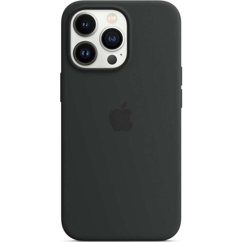 Силиконовый чехол Apple Silicone Case with MagSafe Midnight для iPhone 13 Pro Max чёрный MM2U3ZE/A