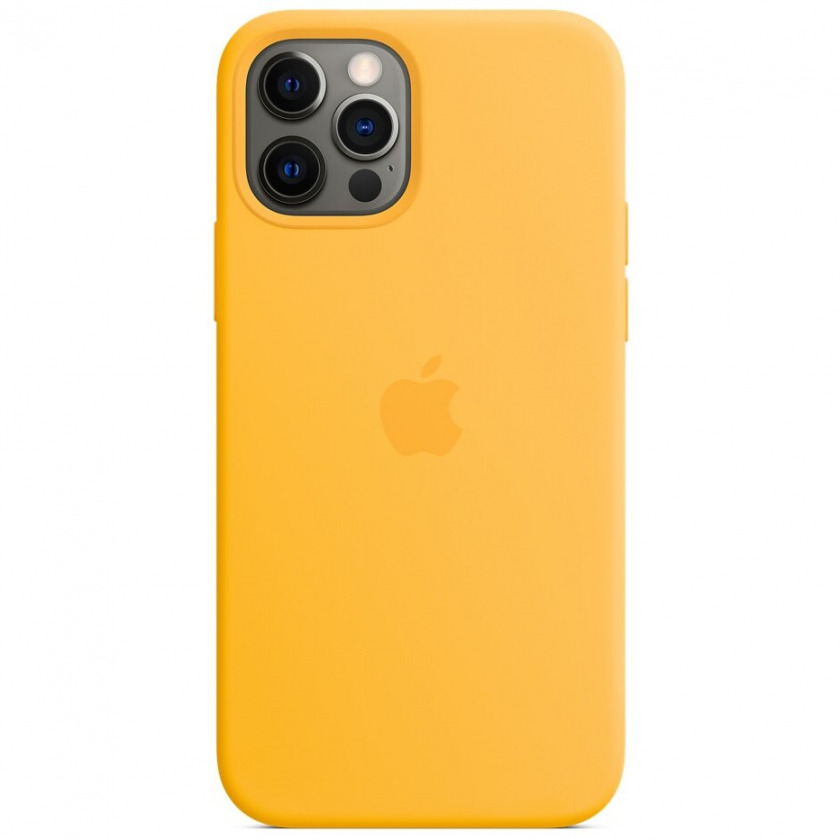 Силиконовый чехол Apple Silicone Case with MagSafe Sunflower для iPhone 12 Pro Max желтый MHKX6