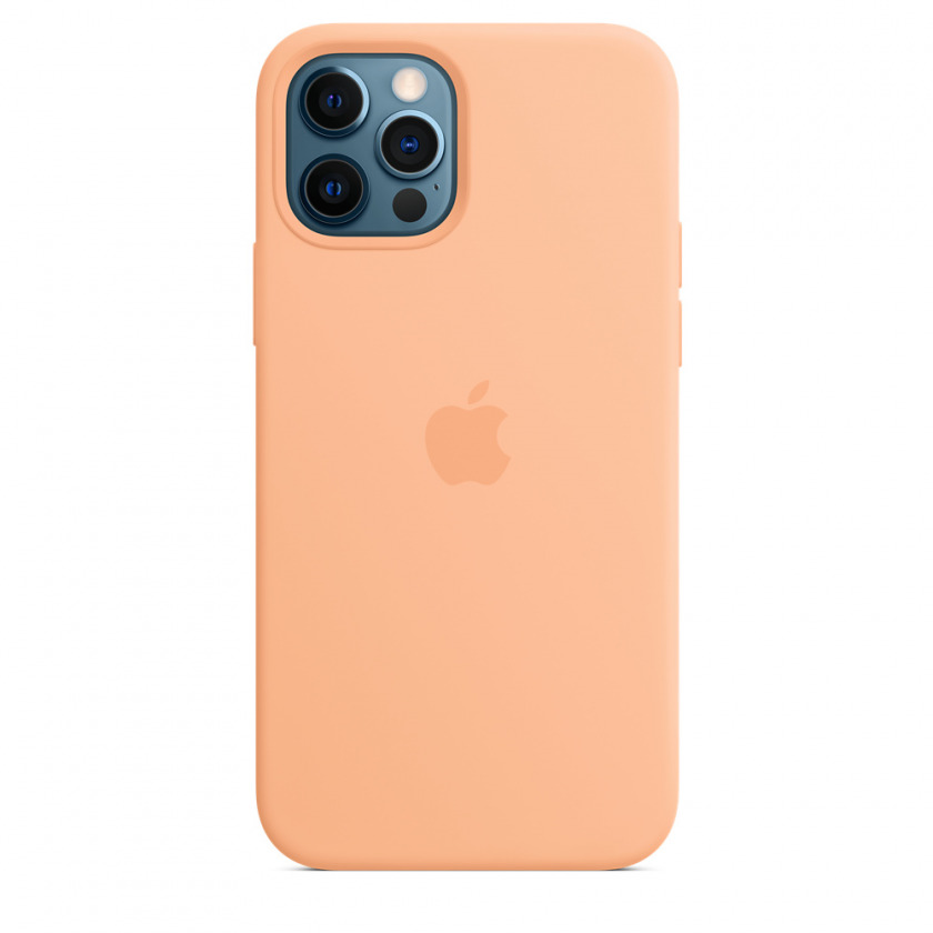 Силиконовый чехол Apple Silicone Case with MagSafe Cantaloupe для iPhone 12/12 Pro розовый MK023 / MHL23