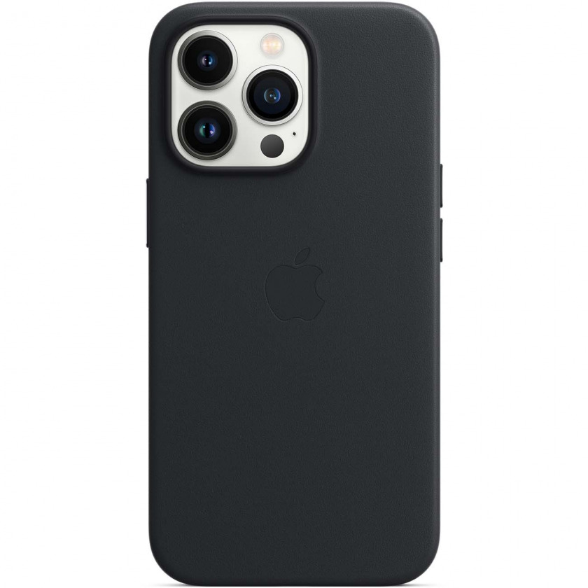 Кожаный чехол Apple Leather Case MagSafe Midnight для iPhone 13 Pro черный MM1H3ZE/A