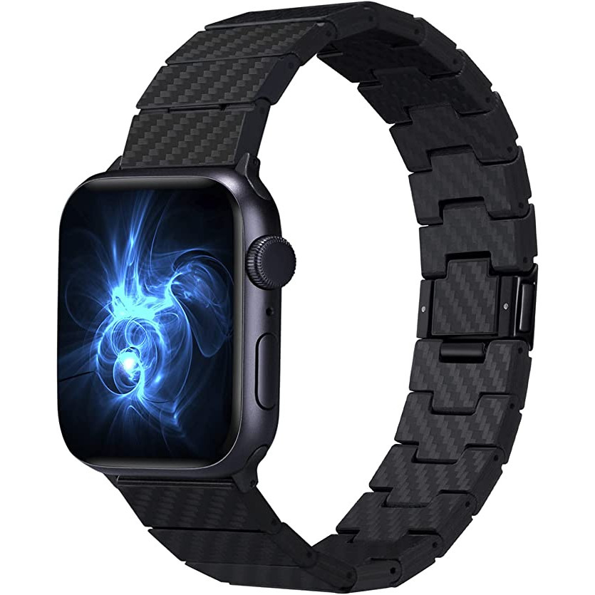 Карбоновый ремешок Pitaka Carbon Fiber Modern Apple Watch Band для Apple Watch 42/44/45 мм графит AWB1003