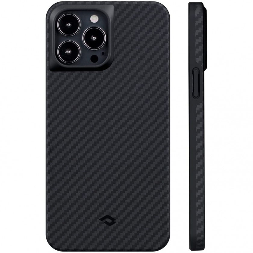 Чехол Pitaka New MagEZ Case Pro 1500D Aramid Fiber Black/Grey Twill для iPhone 13 Pro Max черный/серый карбон 