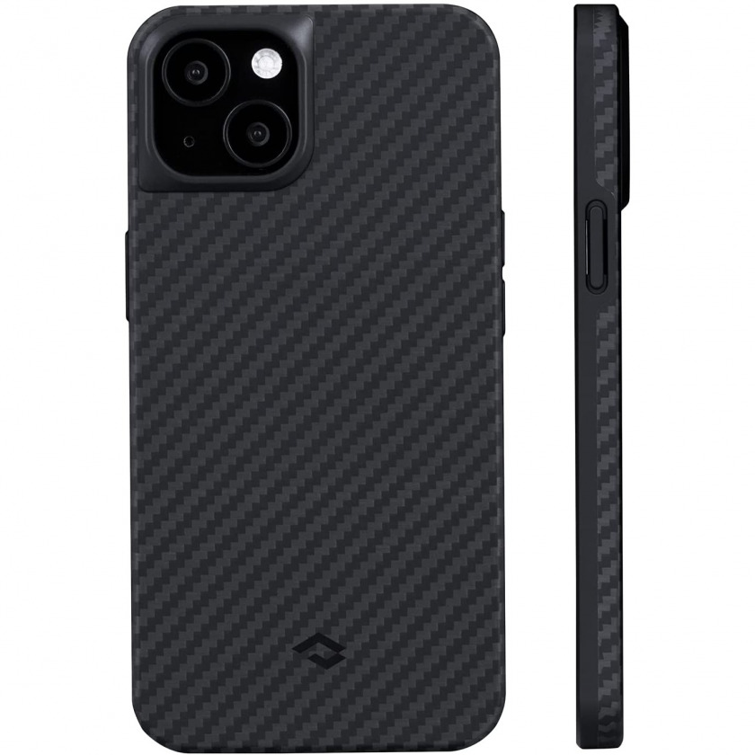 Чехол Pitaka New MagEZ Case Pro 1500D Aramid Fiber Black/Grey Twill для iPhone 13 Mini черный/серый карбон 