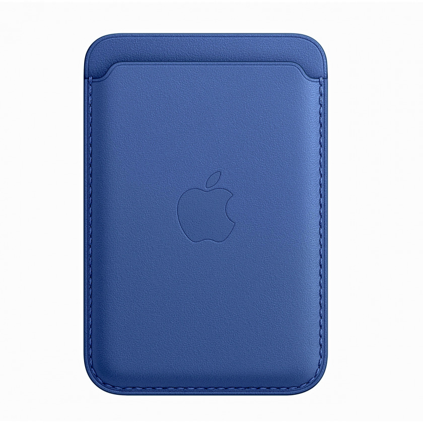 Чехол-бумажник Adamant Leather Wallet with MagSafe Blue для системы MagSafe синий