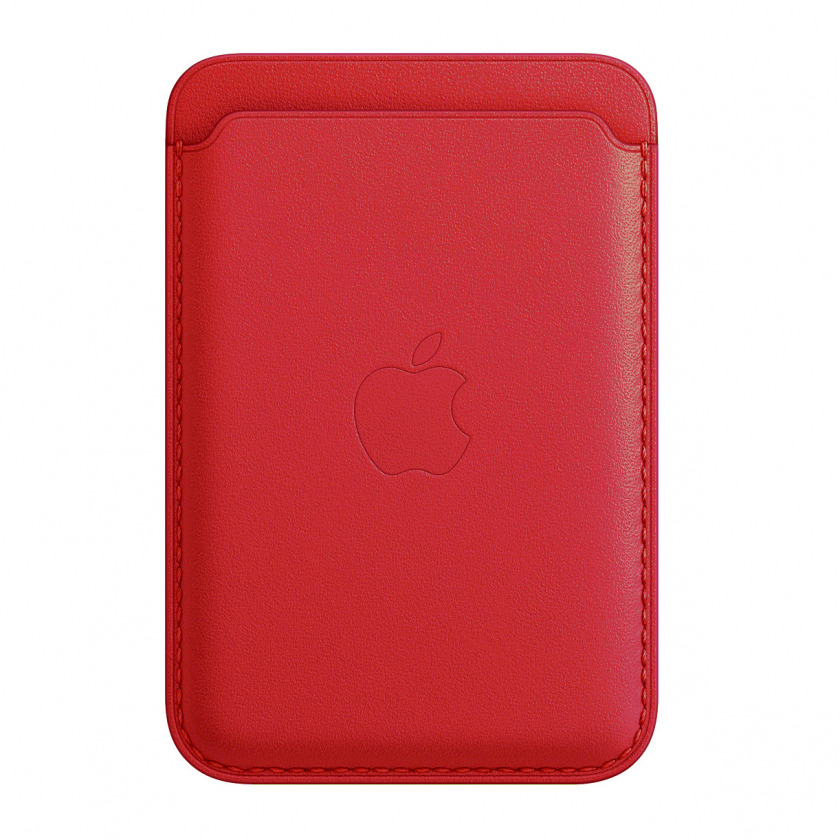 Чехол-бумажник Adamant Leather Wallet with MagSafe Red для системы MagSafe красный