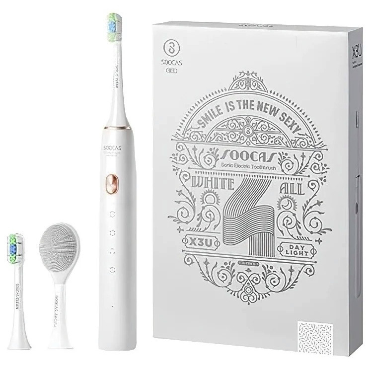 Электрическая зубная щетка Xiaomi Soocas X3U Set Sonic Electric Toothbrush Smile Is The New Sexy White белая
