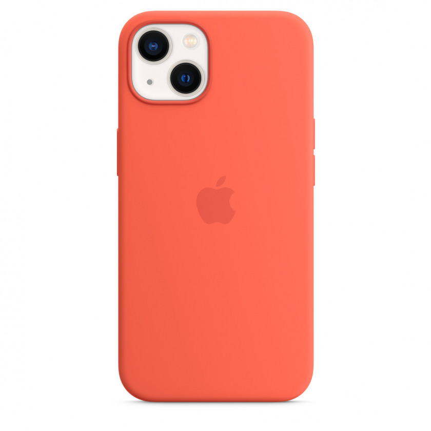 Силиконовый чехол Apple Silicone Case MagSafe Nectarine для iPhone 13 нектарин MN643ZM/A