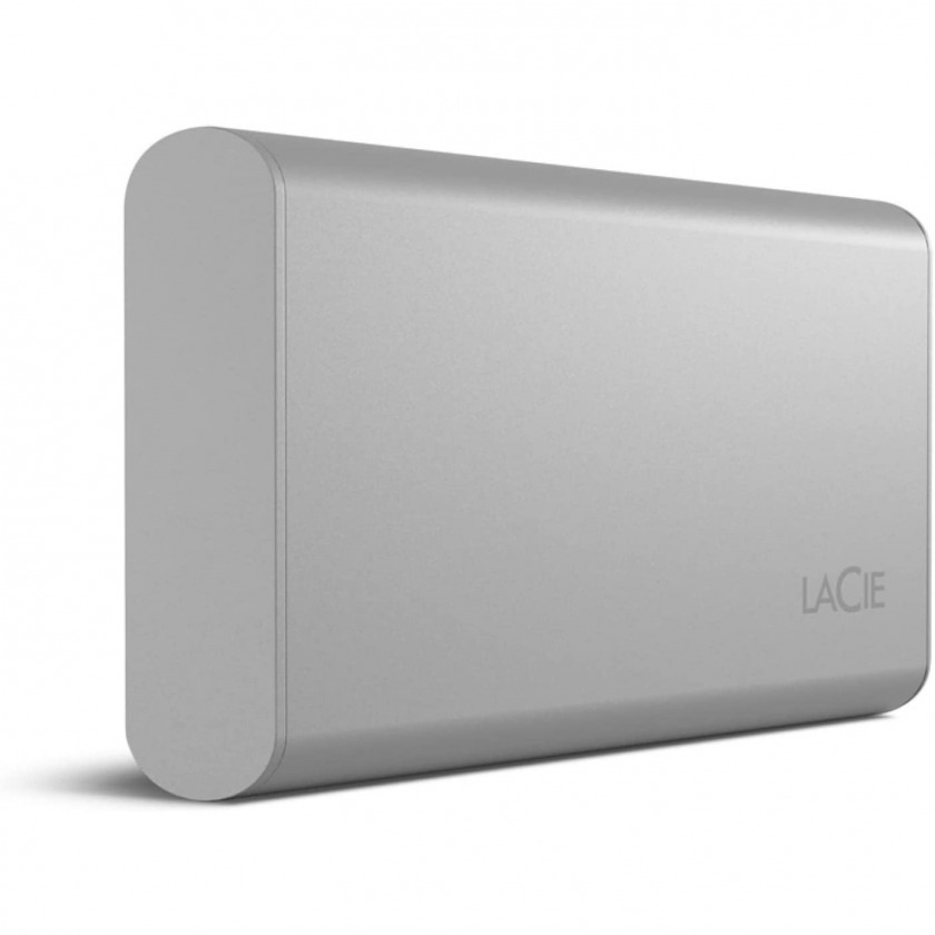 Внешний SSD накопитель LaCie Portable External SSD secure 500GB/1050Мб/с Moon Silver серебристый STKS500400