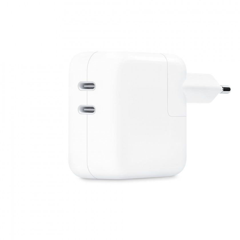 Адаптер питания Apple 35W Dual USB-C Port Power Adapter белый MNWP3ZM/A