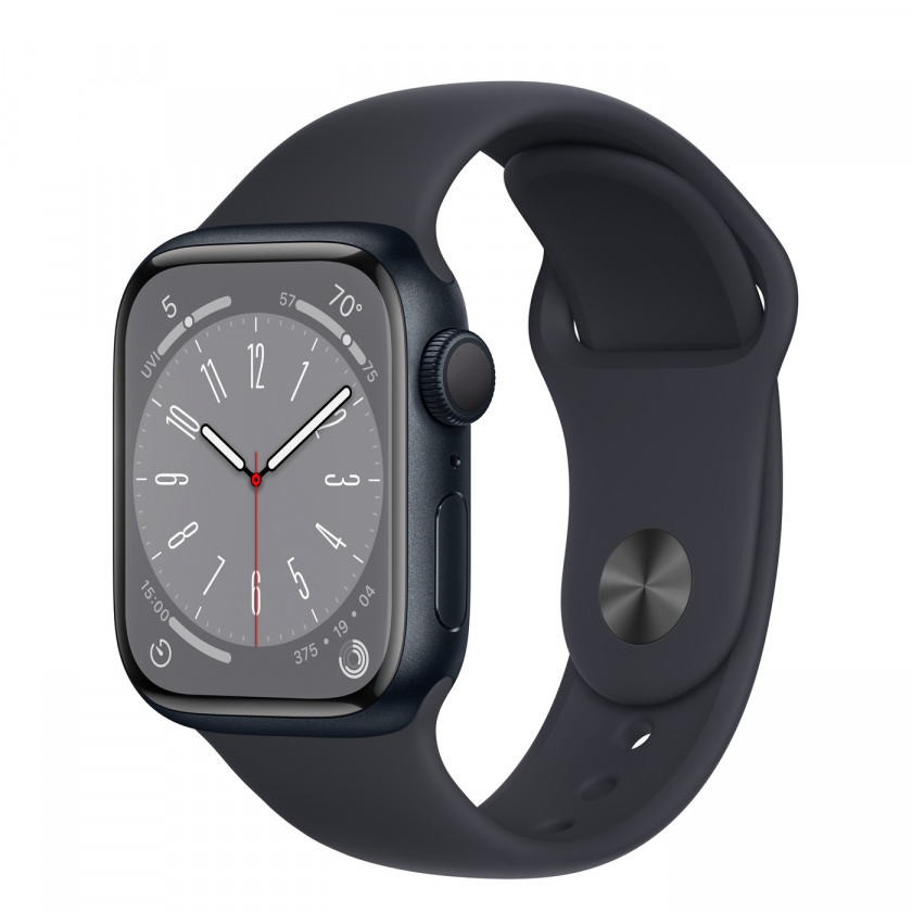 Смарт-часы Apple Watch Series 8 GPS 41mm Aluminum Case with Sport Band Midnight/Midnight тёмная ночь/тёмная ночь