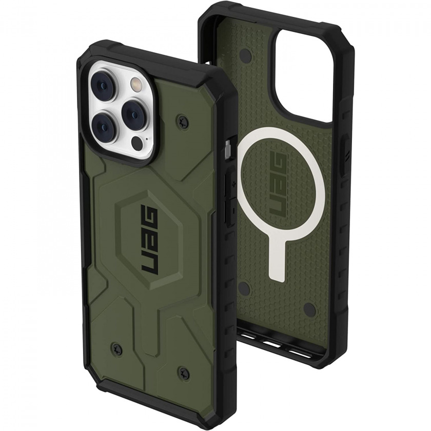 Чехол UAG Pathfinder Olive with Magsafe для iPhone 14 Pro Max, оливковый 114055117272