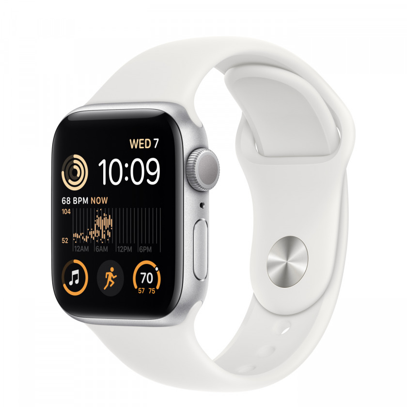 Смарт-часы Apple Watch Series SE Gen 2 GPS 40mm Aluminum Case with Sport Band Aluminum Case with Sport Band Silver/White серебристый/белый