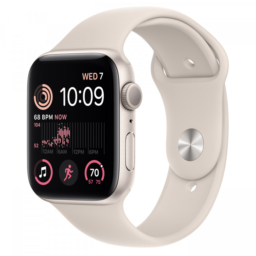 Смарт-часы Apple Watch Series SE Gen 2 GPS 44mm Aluminum Case with Sport Band Aluminum Case with Sport Band Starlight/Starlight сияющая звезда/сияющая звезда