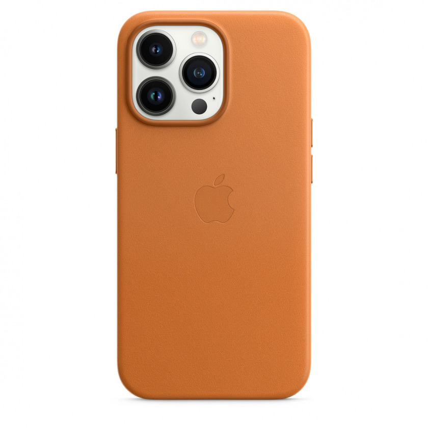 Кожаный чехол Apple Leather Case MagSafe Golden Brown для iPhone 13 Pro коричневый MM193ZM/A
