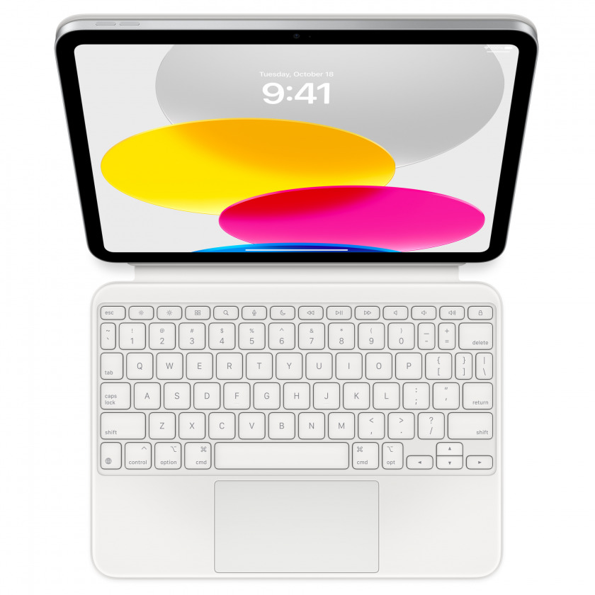 Клавиатура Apple Magic Keyboard Folio для iPad 10.9&quot; 2022 10th generation белая ENG/RUS MQDP3