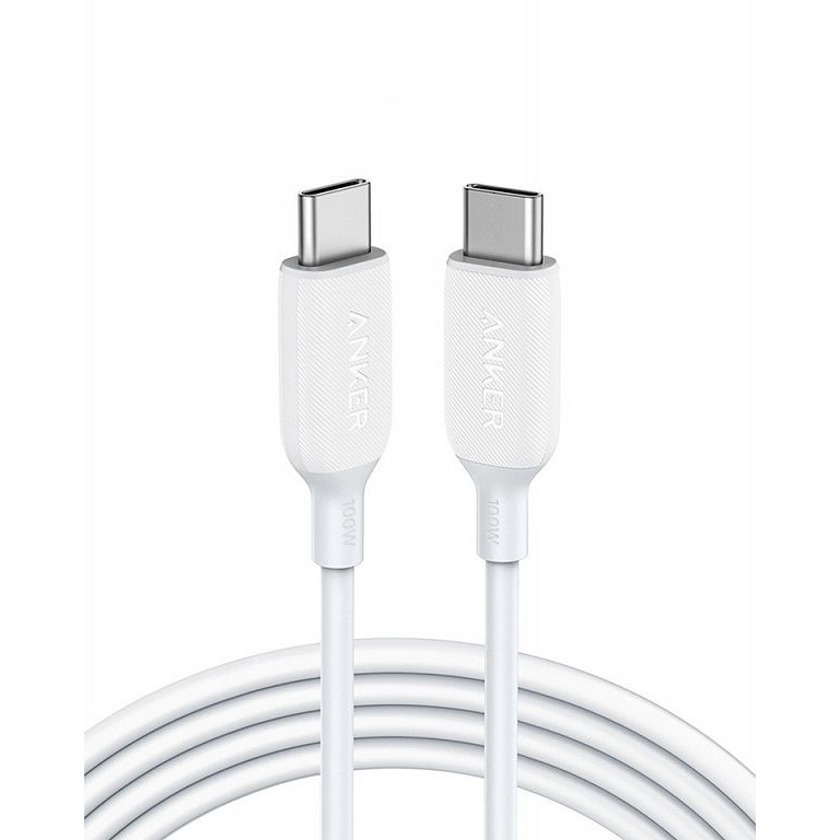 Кабель Anker PowerLine III 100W USB-C to USB-C 1,8 метра White Белый A8856H21