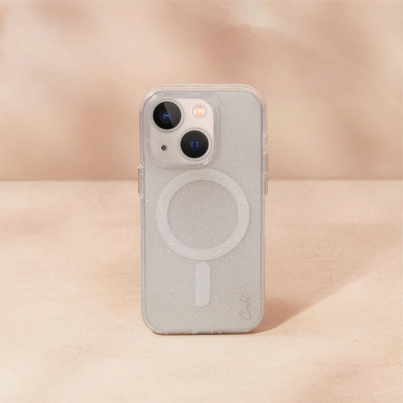 Чехол Uniq Coehl Lumino с MagSafe для iPhone 14 Plus Sparkling Silver cверкающее серебро IP6.7M(2022)-LUMSSIL
