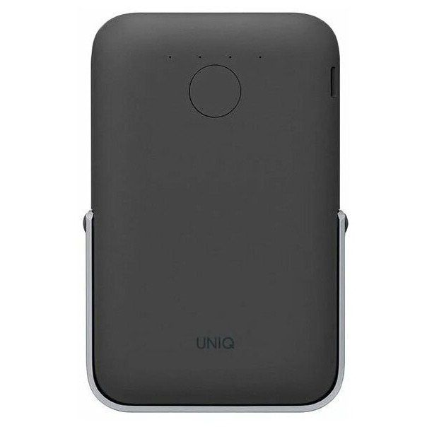 Портативный акб Uniq HOVEO Magnetic Wireless Battery power bank 5000mAh Gray черный для iPhone c Magsafe