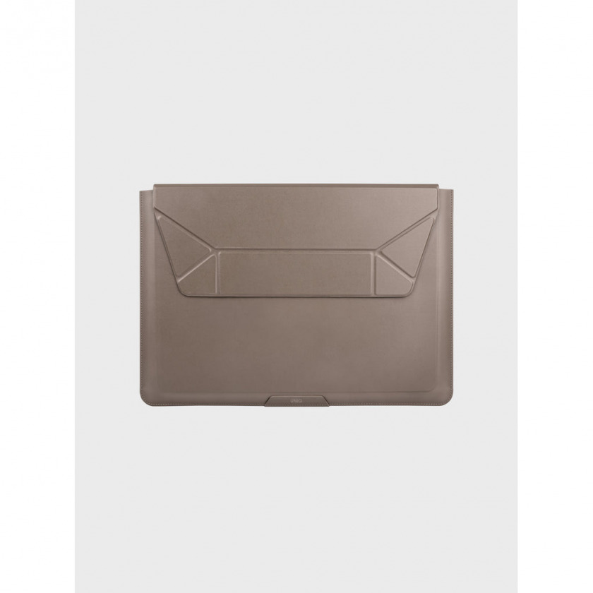 Чехол Uniq Oslo 2-IN-1 Laptop Sleece With Built-In Smart Stand Grey для ноутбуков до 14&quot; серый