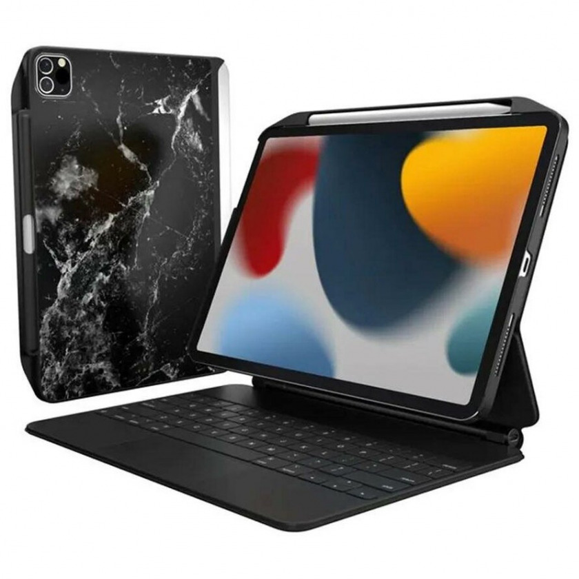 Чехол-накладка SwitchEasy CoverBuddy 2.0 для iPad Pro 12.9 2021 Black чёрный мрамор GS-109-213-283-210