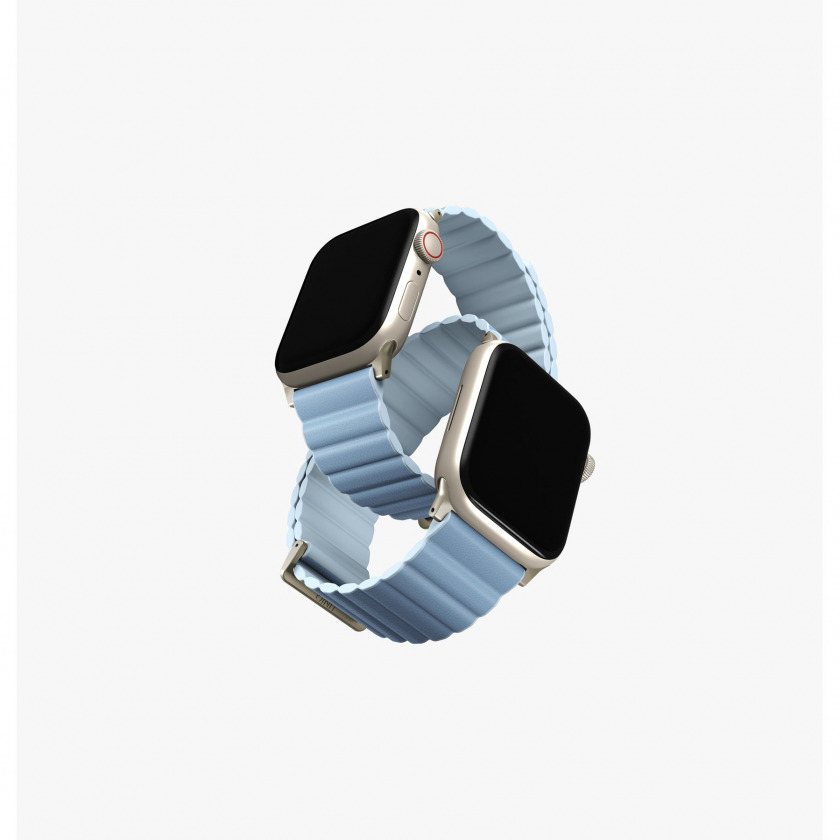 Силиконовый ремешок Uniq Revix Silicone Strap для Apple Watch 38/40/41 Blue/Black голубой 41MM-REVPARTSBLU    