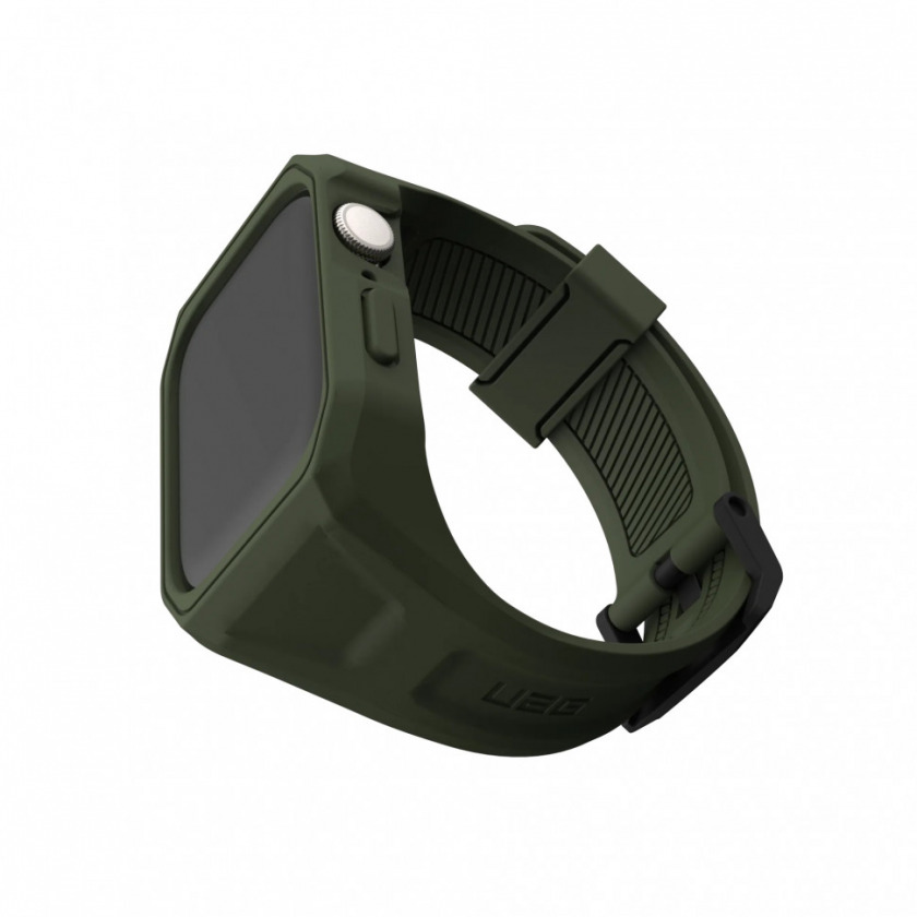 Силиконовый чехол с ремешком UAG Scout Plus Olive Drab для Apple Watch 45 мм оливковый 194153117272