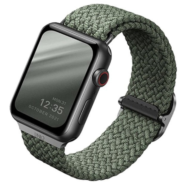 Ремешок Uniq Aspen Strap Braided для Apple Watch 38/40/41 зеленый 40MM-ASPGRN