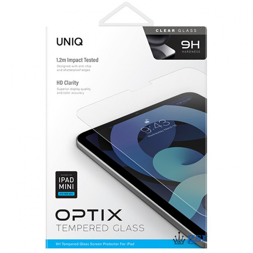 Защитное стекло Uniq Optix Clear для iPad mini 6&quot; прозрачное без рамки PDM6(2021)-CLEAR