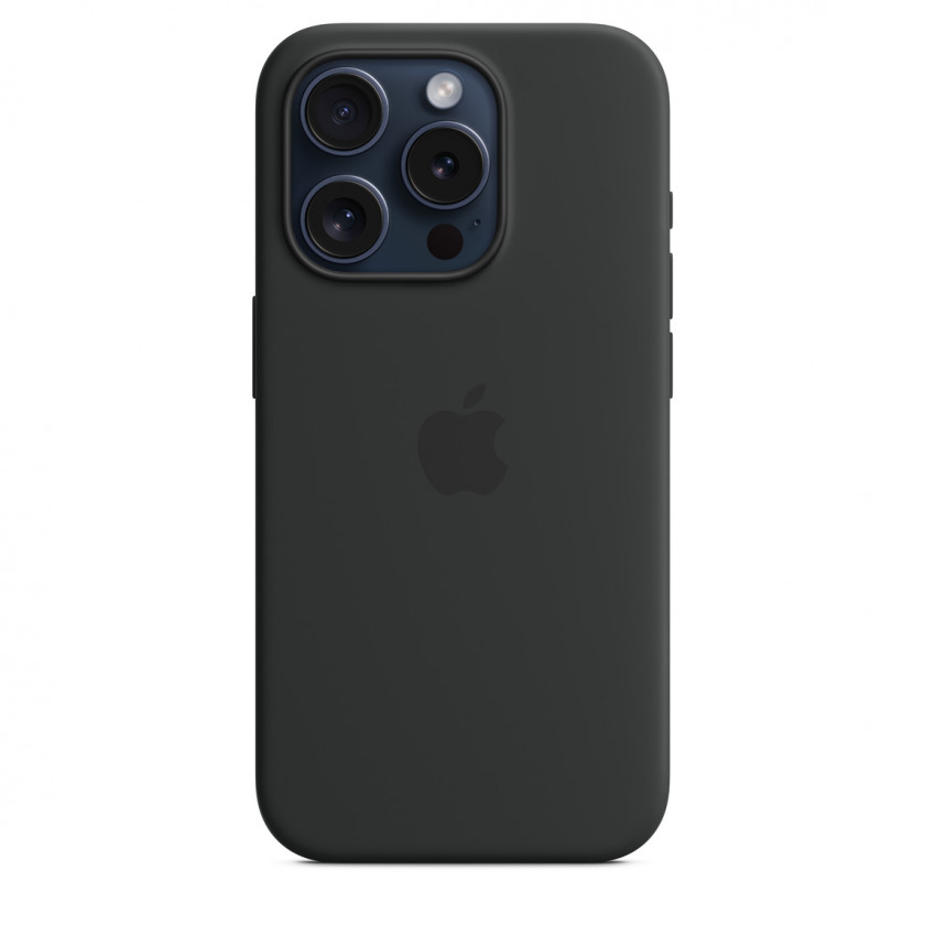 Силиконовый чехол Apple Silicone Case with MagSafe для iPhone 15 Pro Black Черный MT1A3ZM/A
