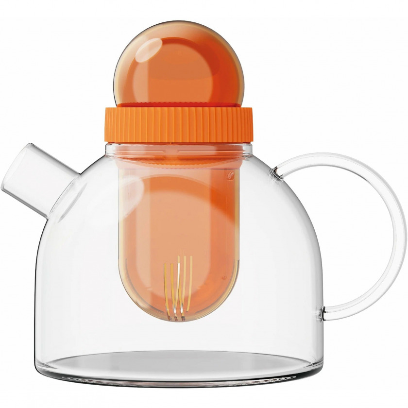   KissKissFish BoogieWoogie Teapot Orange  TEAP01-U