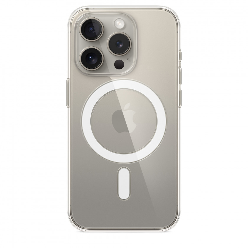 Прозрачный чехол Apple Clear Case with MagSafe для iPhone 15 Pro прозрачный глянец MT223ZM