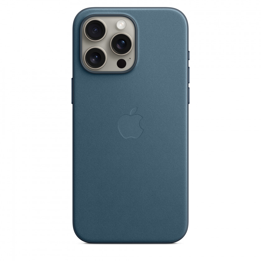 Тканевый чехол Apple FineWoven Case with MagSafe для iPhone 15 Pro Pacific Blue Тихоокенский-Синий MT4Q3