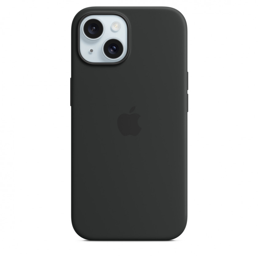 Силиконовый чехол Apple Silicone Case with MagSafe для iPhone 15 Black Черный Black MT0J3
