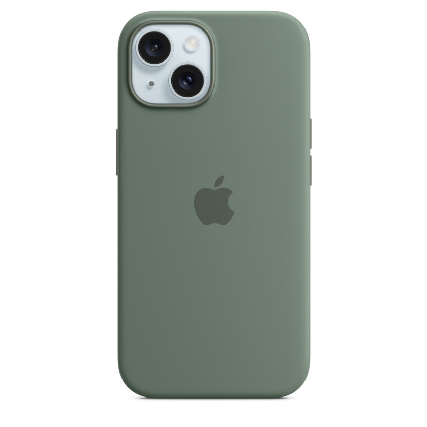 Силиконовый чехол Apple Silicone Case with MagSafe для iPhone 15 Plus Cypress Кипарис MT183