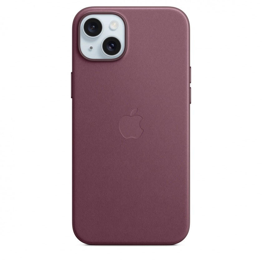 Тканевый чехол Apple FineWoven Case with MagSafe для iPhone 15 Plus Mulberry Шелковица MT4A3