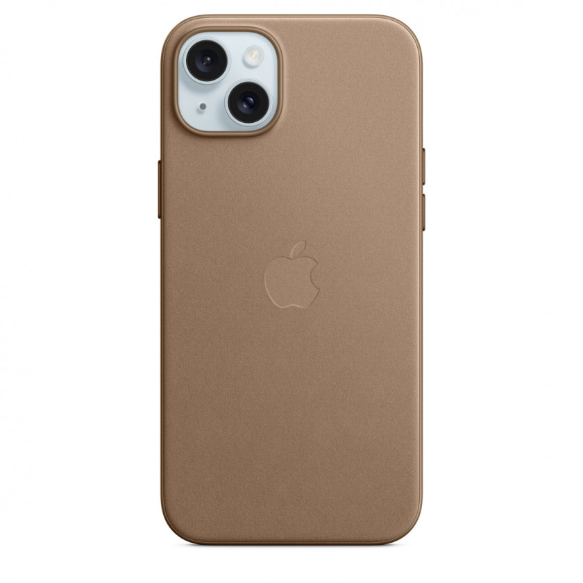Тканевый чехол Apple FineWoven Case with MagSafe для iPhone 15 Taupe Темно-Бежевый MT3C3