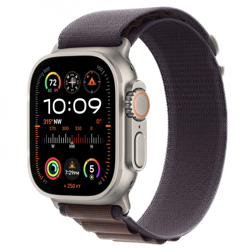 Смарт-часы Apple Watch Ultra 2 GPS + Cellular 49mm Titanium Case with Alpine Loop Medium 145–190 mm Indigo титановый/индиго