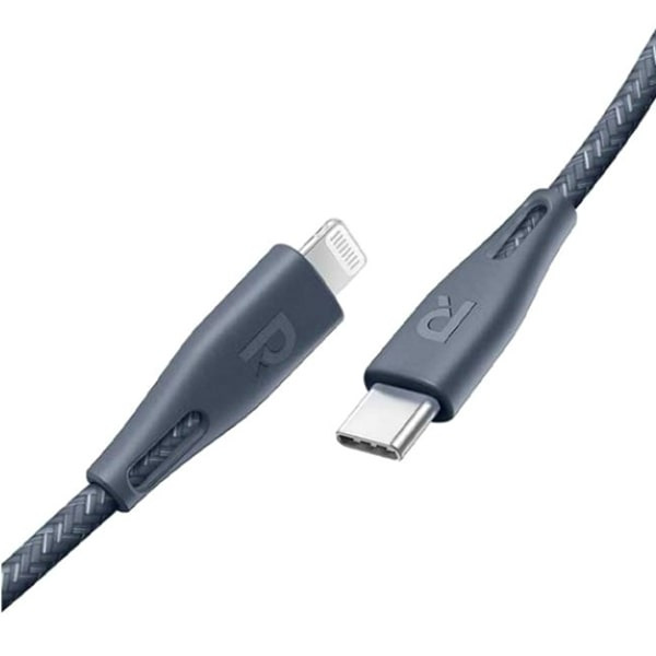 Нейлоновый кабель RAVPower Nylon USB-C to Lightning Cable 1.2 метра Grey серый RP-PC1017