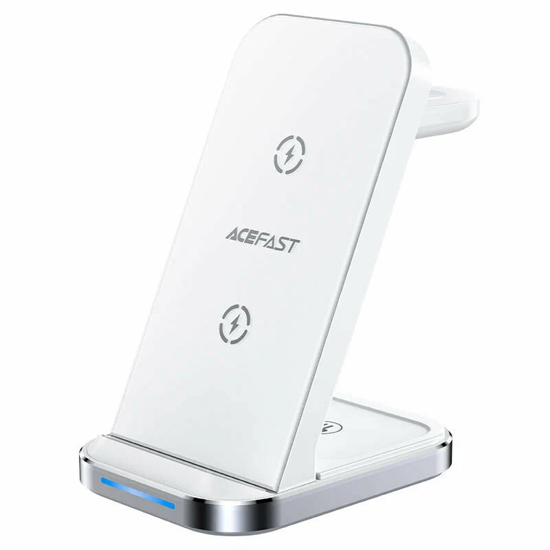    ACEFAST E15 3-in-1 Fast Wireless Charger Desktop Holder White 