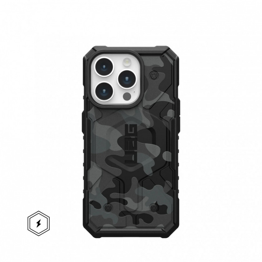 Чехол UAG Pathfinder SE Midnight Camo with Magsafe для iPhone 15 Pro Max темный камуфляж 114303114061