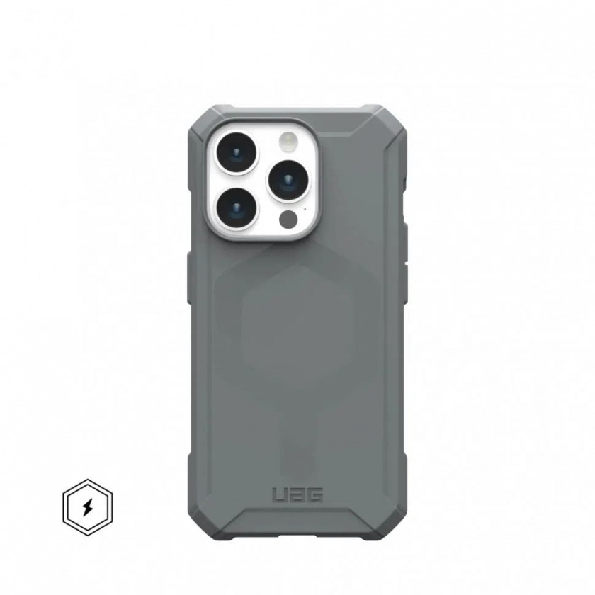 Чехол UAG ESSENTIAL ARMOR Silver with Magsafe для iPhone 15 Pro Max серебро 114296113333