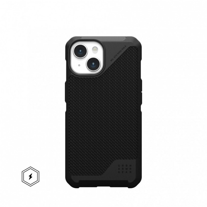 Чехол UAG Metropolis LT Kevlar Black with Magsafe для iPhone 15 черный 114315113940