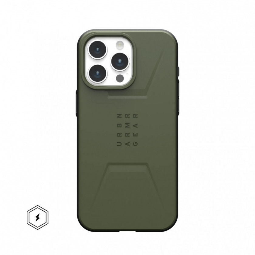 Чехол UAG Civilian Olive Drab with Magsafe для iPhone 15 Pro Max оливковый 114295117272
